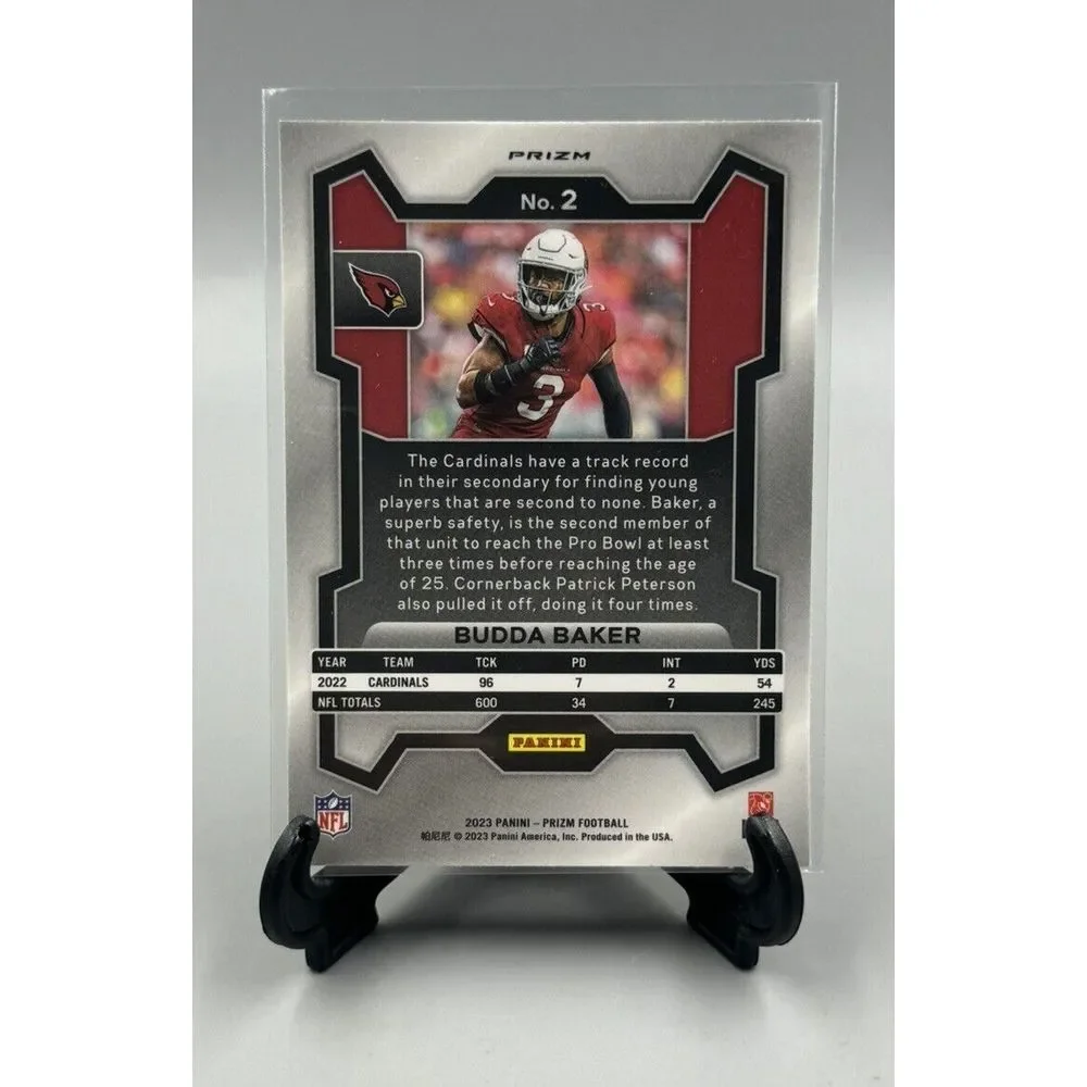 2023 Panini Prizm Budda Baker Orange Disco #2 Arizona Cardinals‎